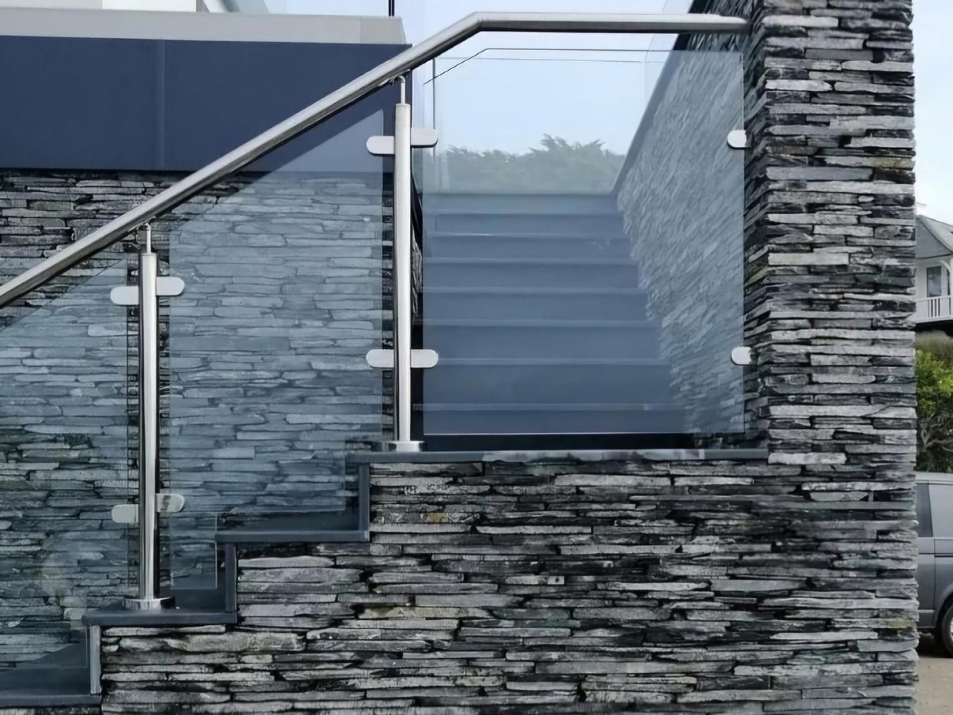 stone claded stairwell